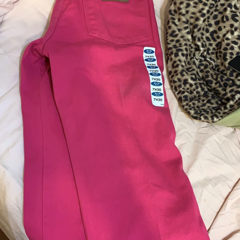 Hot pink wranglers size 7x30